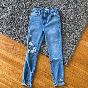 Good American Blue Distressed Jeans Size 00/24